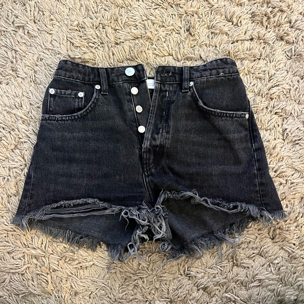 Black Denim Shorts